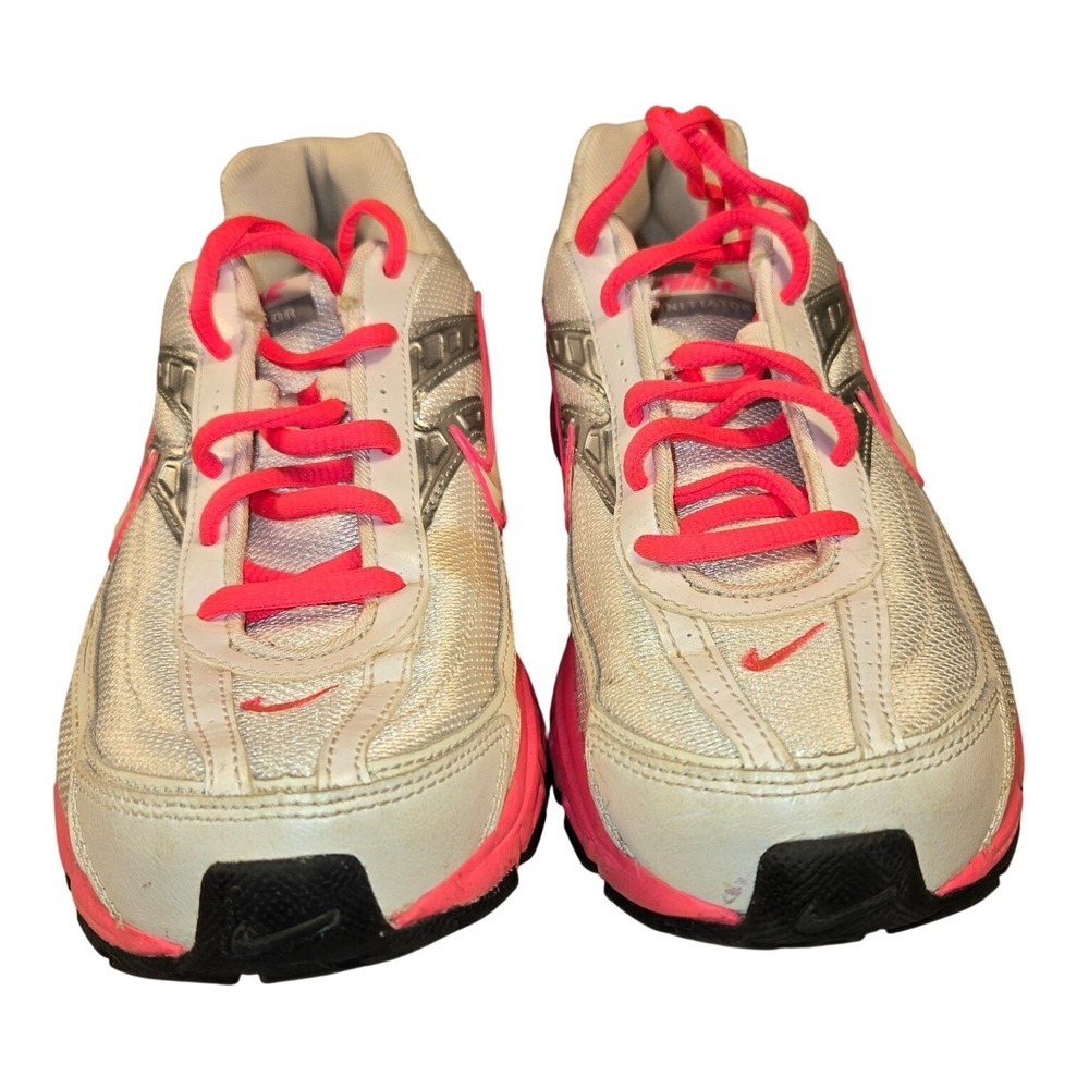 Nike Air Relentless 4 White Metallic Silver Pink Running Shoes 394053-106 Mens 8